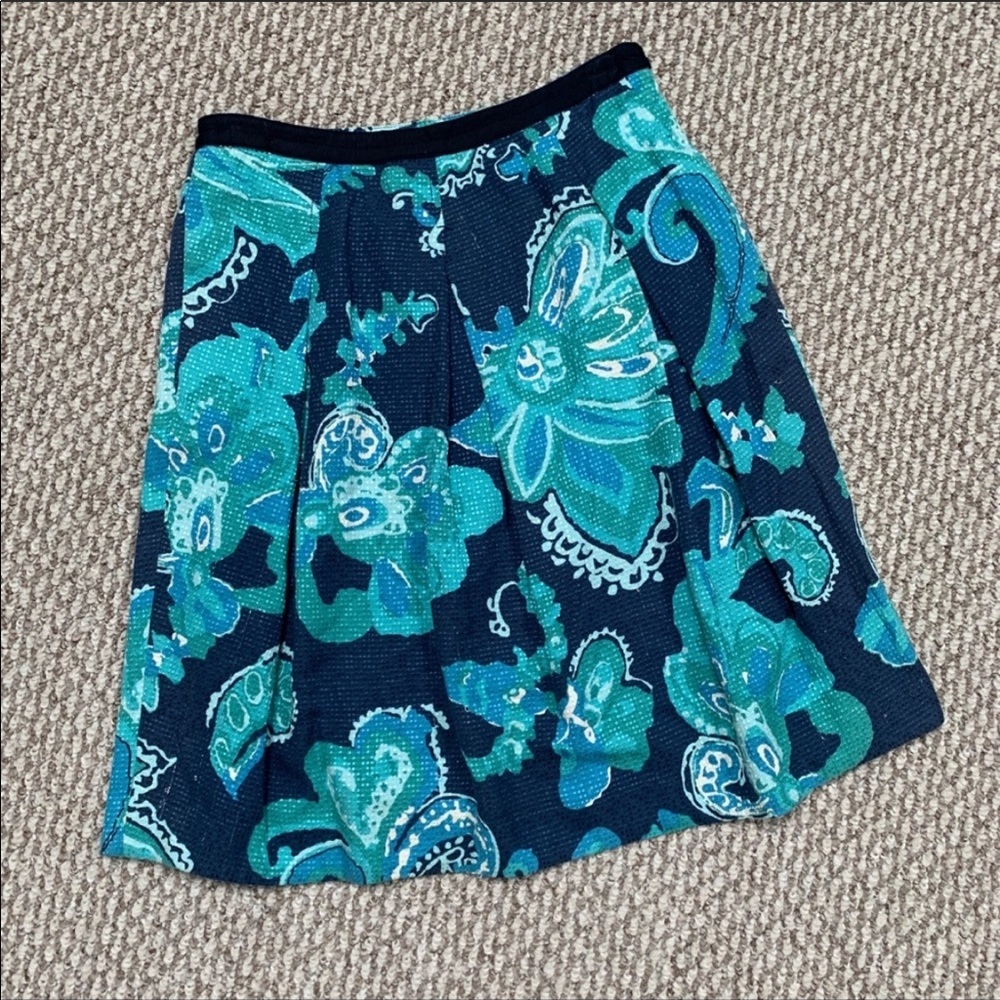 Tory Burch Pleated Silk Blend Skirt
